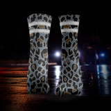 Leopardenmuster Reflektierende 2-Streifen Laufsocken