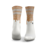 Glasierter Glitzer Donut Socken