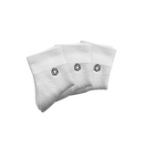 Weiße Low Cut Crew Padel Socken X3