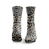 Leopardenmuster Reflektierende 2-Streifen Laufsocken