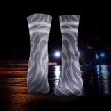Zebra Reflektierende 2-Streifen Laufsocken