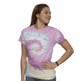 Pastellfarbenes Wirbel Tie Dye T-Shirt