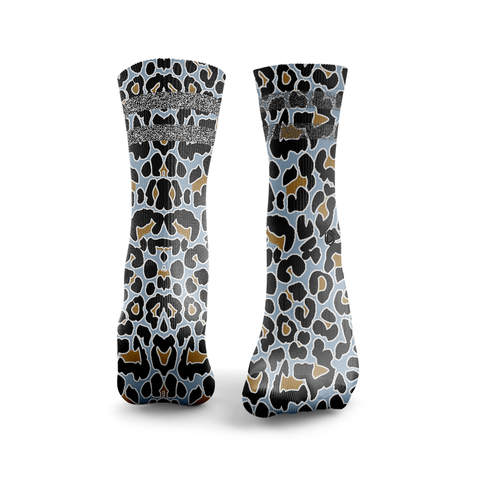 Leopardenmuster Reflektierende 2-Streifen Laufsocken