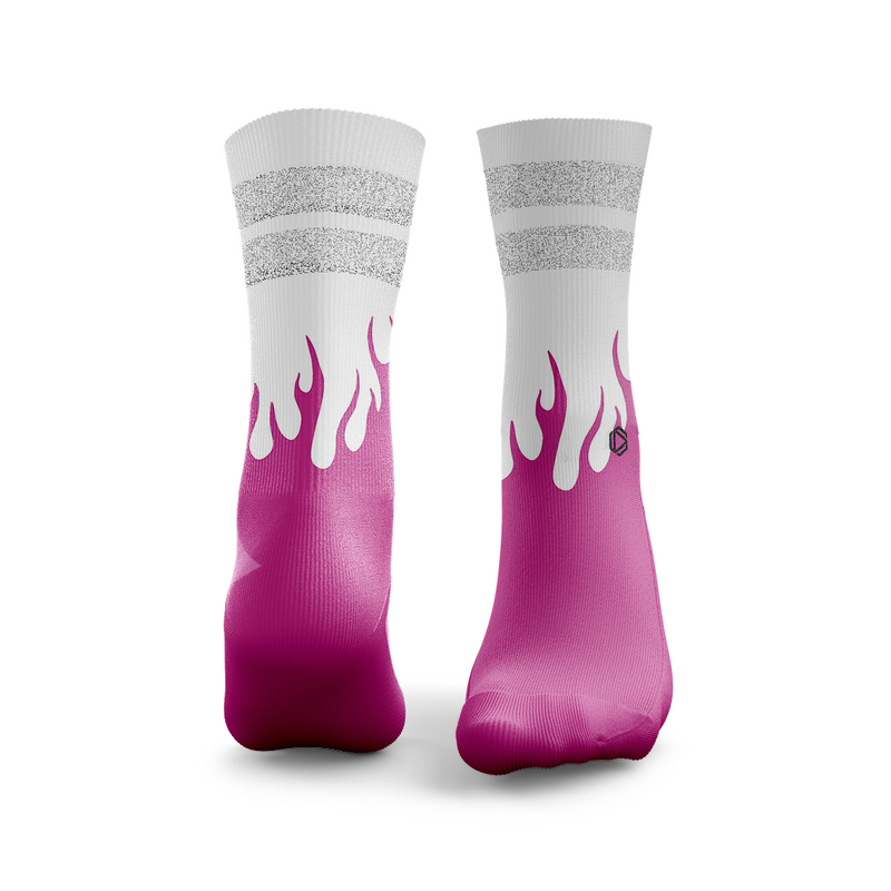 Flammende Glitzer Socken