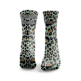 Leopardenmuster Reflektierende 2-Streifen Laufsocken