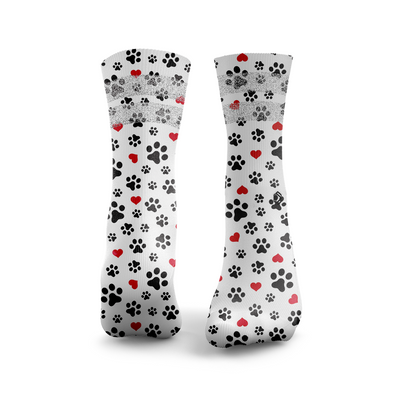 Pfotenabdruck Herz Glitzer Socken