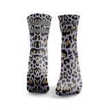 Leopardenmuster Reflektierende 2-Streifen Laufsocken