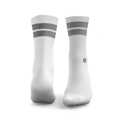 Neue Weiße Reflektierende 2-Streifen Laufsocken