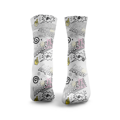 F Liegestütze Glitzer Socken