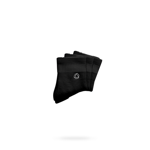 Schwarze Tiefgeschnittene Crew Socken X3