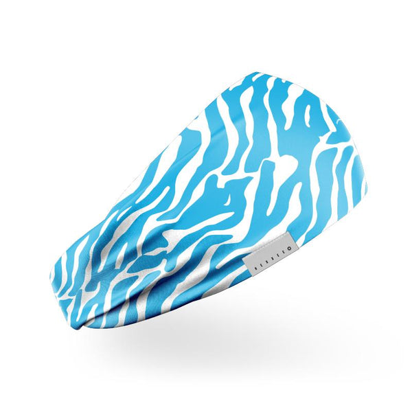 Blaues Zebra Stirnband