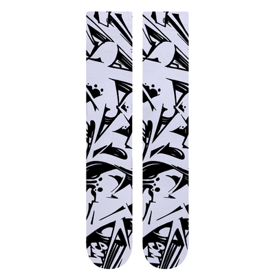 Graffiti Schwarz & Weiß Gewichtheber Socken