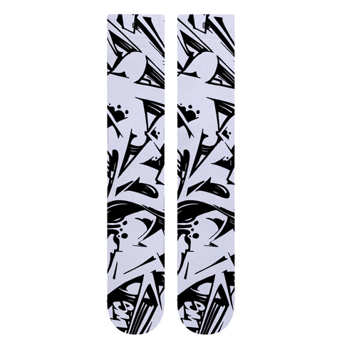 Graffiti Schwarz & Weiß Gewichtheber Socken