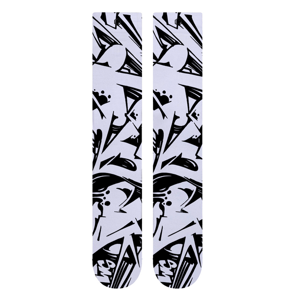 Graffiti Schwarz & Weiß Gewichtheber Socken