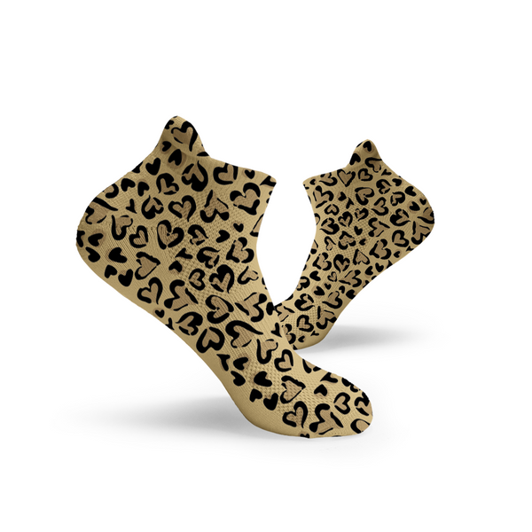 Leopard Herze Muster Knöchelsocken