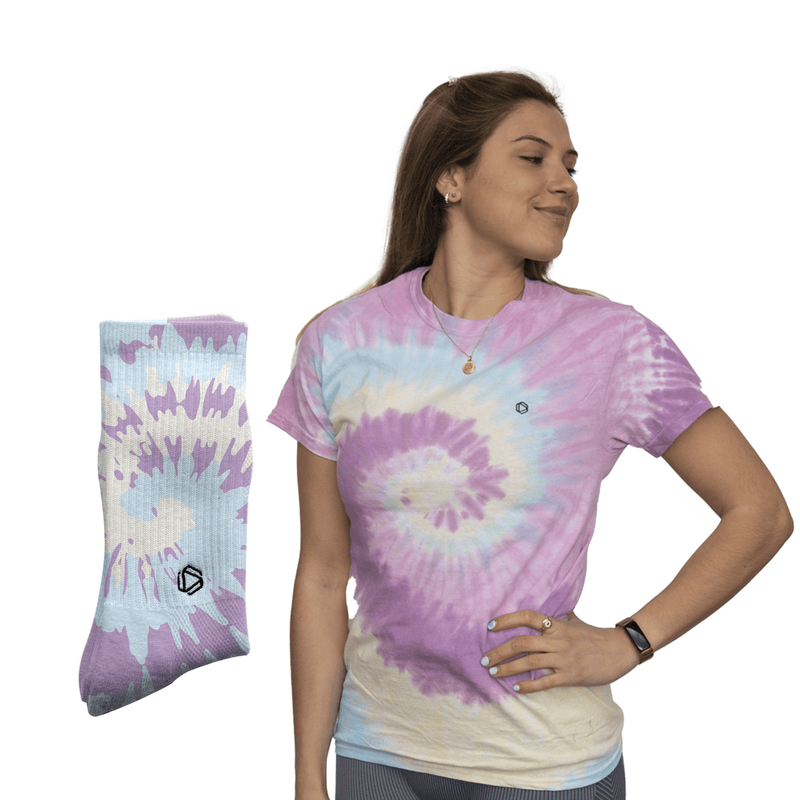 Pastell Wirbel T-Shirt & Socken Kombi