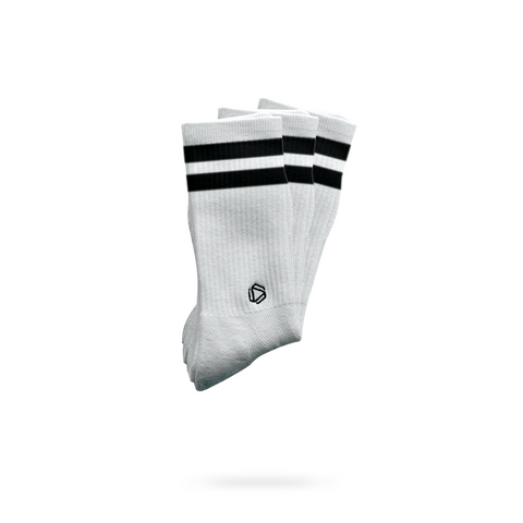 Weiße HEXXEE 2Streifen Socken X3